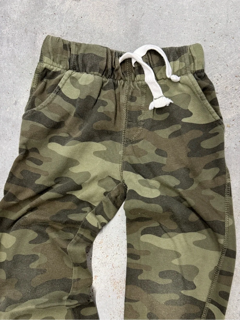 Carter’s Boys Camo Jogger Pants Size 6 Green Camouflage 100% Cotton
